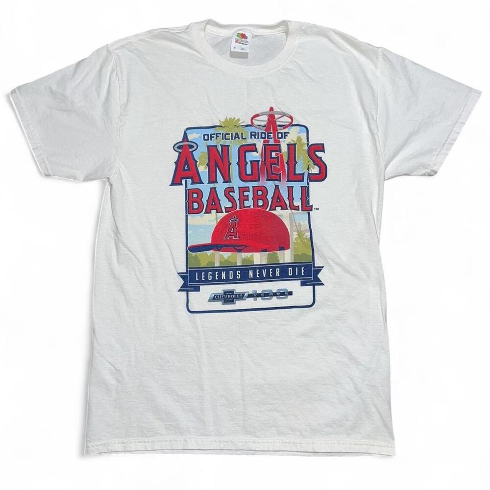 Vintage Angels Baseball Graphic T-Shirt Medium